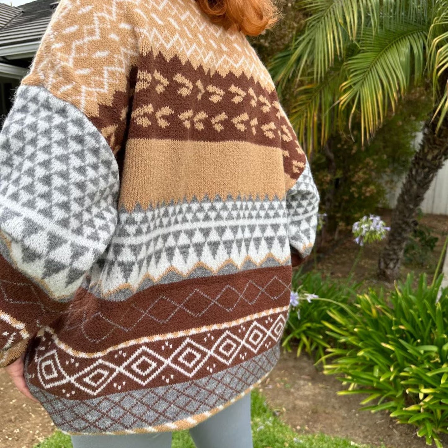 Vintage Grandpa Sweater – Cozy Oversized Chunky Knit