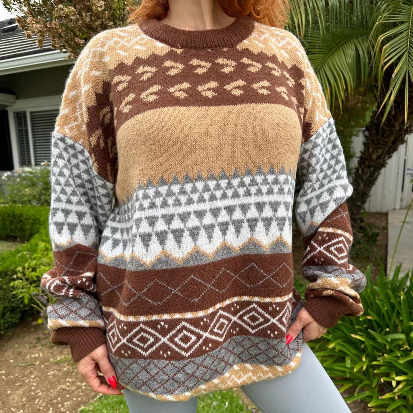 Vintage Grandpa Sweater – Cozy Oversized Chunky Knit