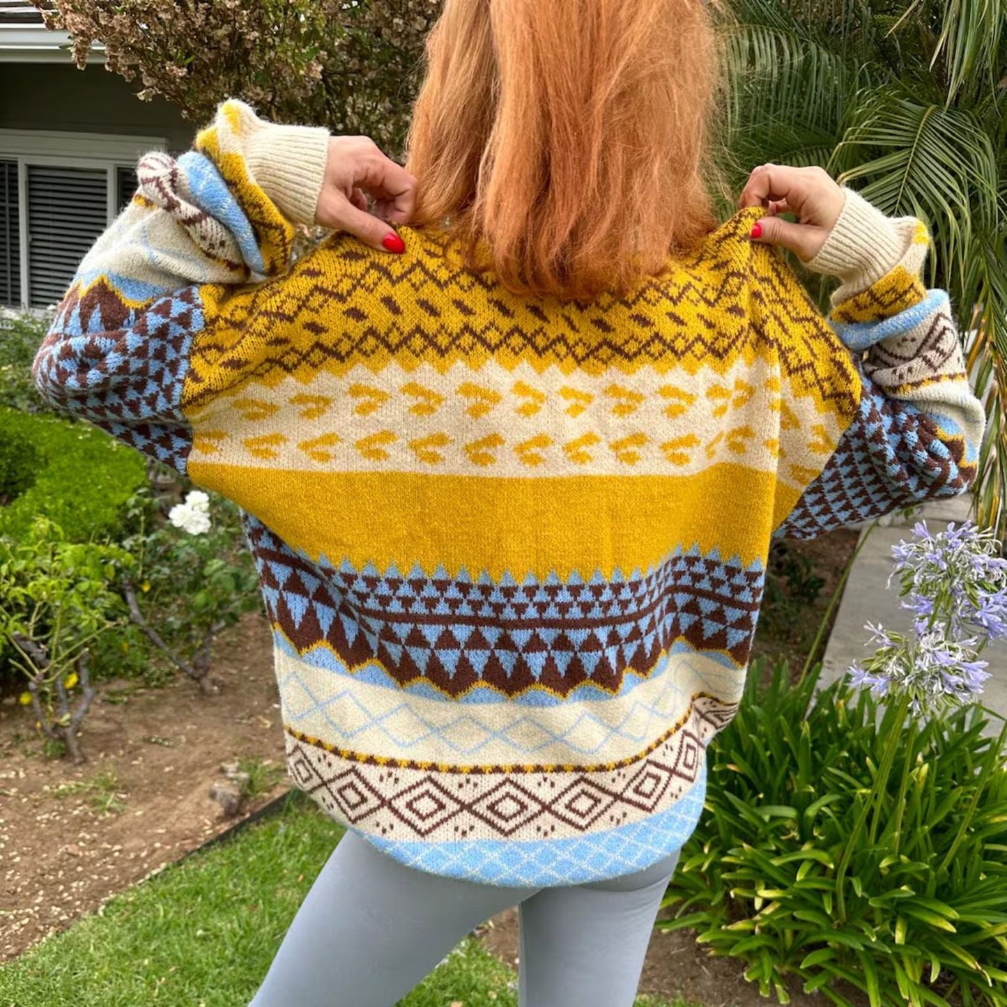 Vintage Grandpa Sweater – Cozy Oversized Chunky Knit